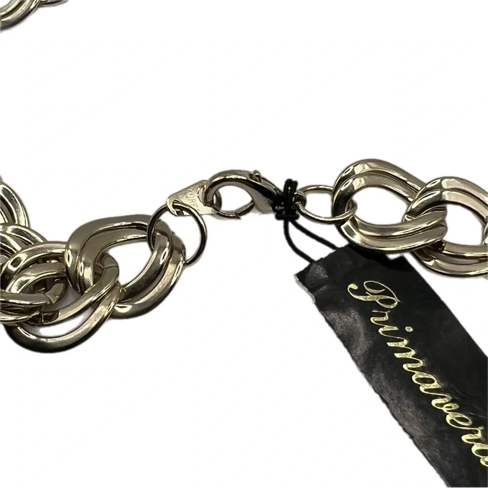 Primavera | Vintage Double Link Gold Tone Chain Necklace